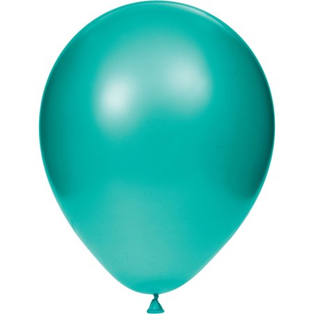 CREATIVE CONVERTING Teal Lagoon Latex Balloons, 12", 180PK 329634